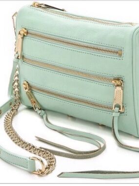 Rebecca Minkoff Mini Mint Green Crossbody Bag w/ Silver Hardware